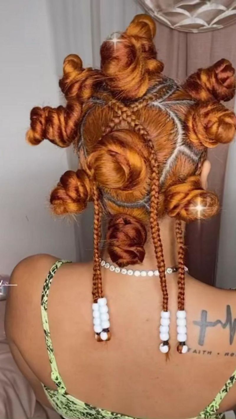 Accessorized Bantu Knots