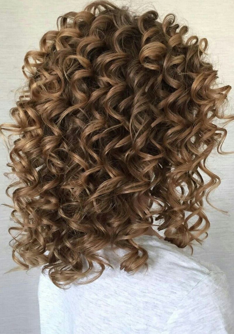 Ash Blonde Corkscrew Curls