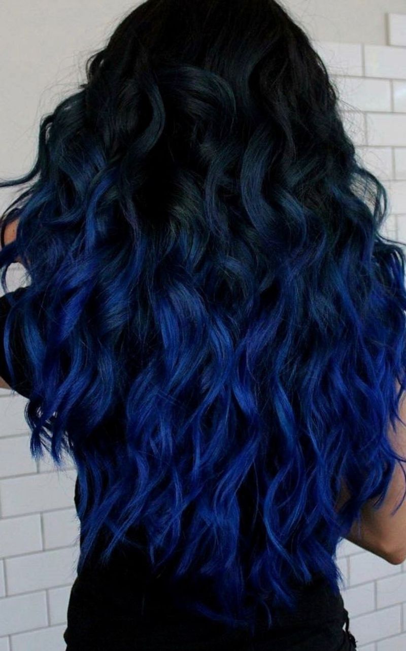 Black and Blue Ombre