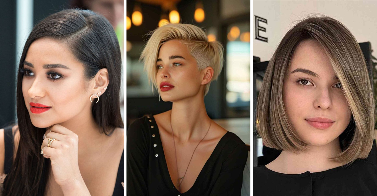 Blunt-Cut Side Part Styles That Define Modern Chic