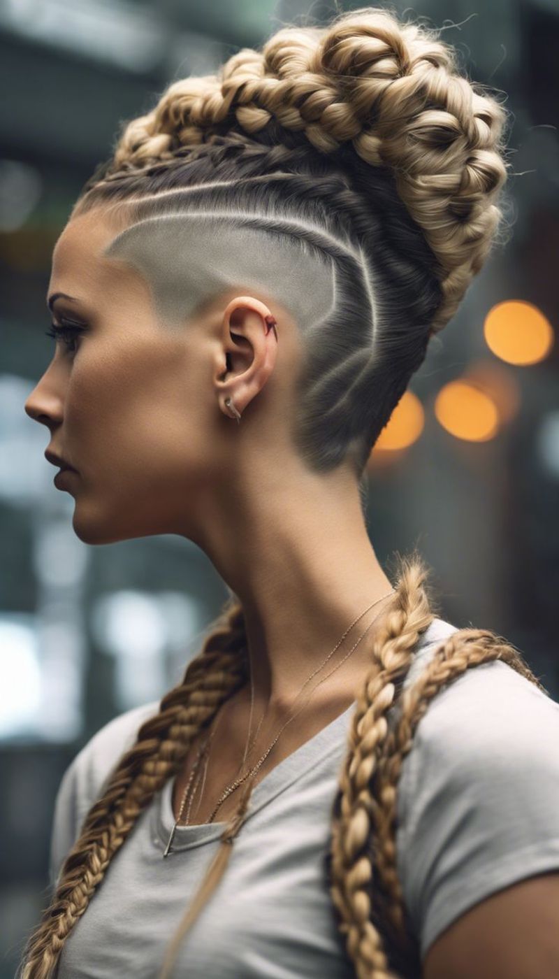 Braided Mohawk with Undercut