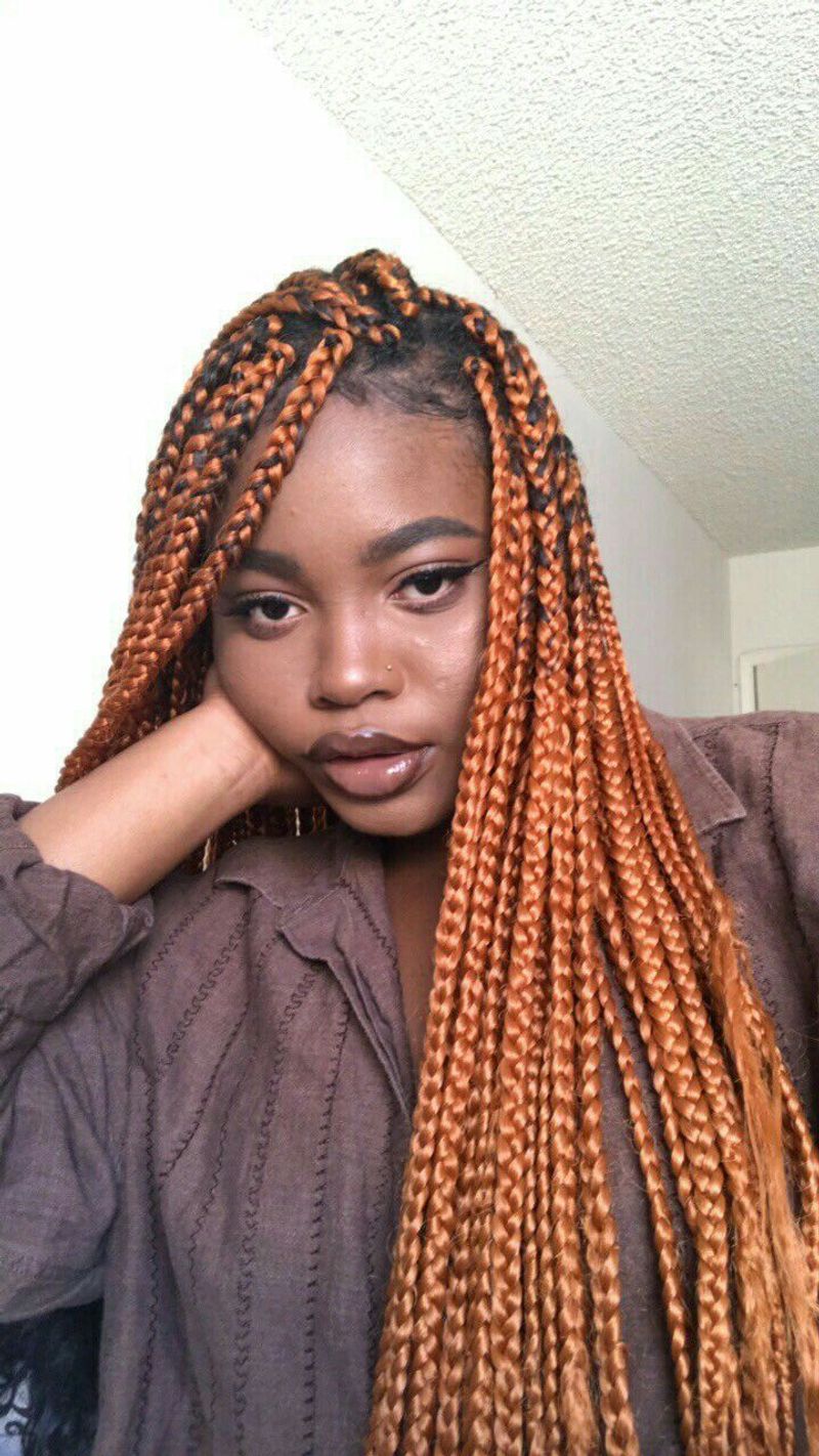 Colored Box Braids