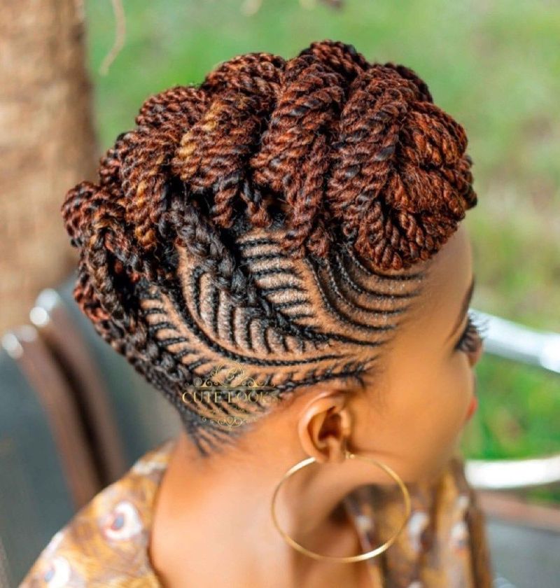 Colored Mohawk Braid