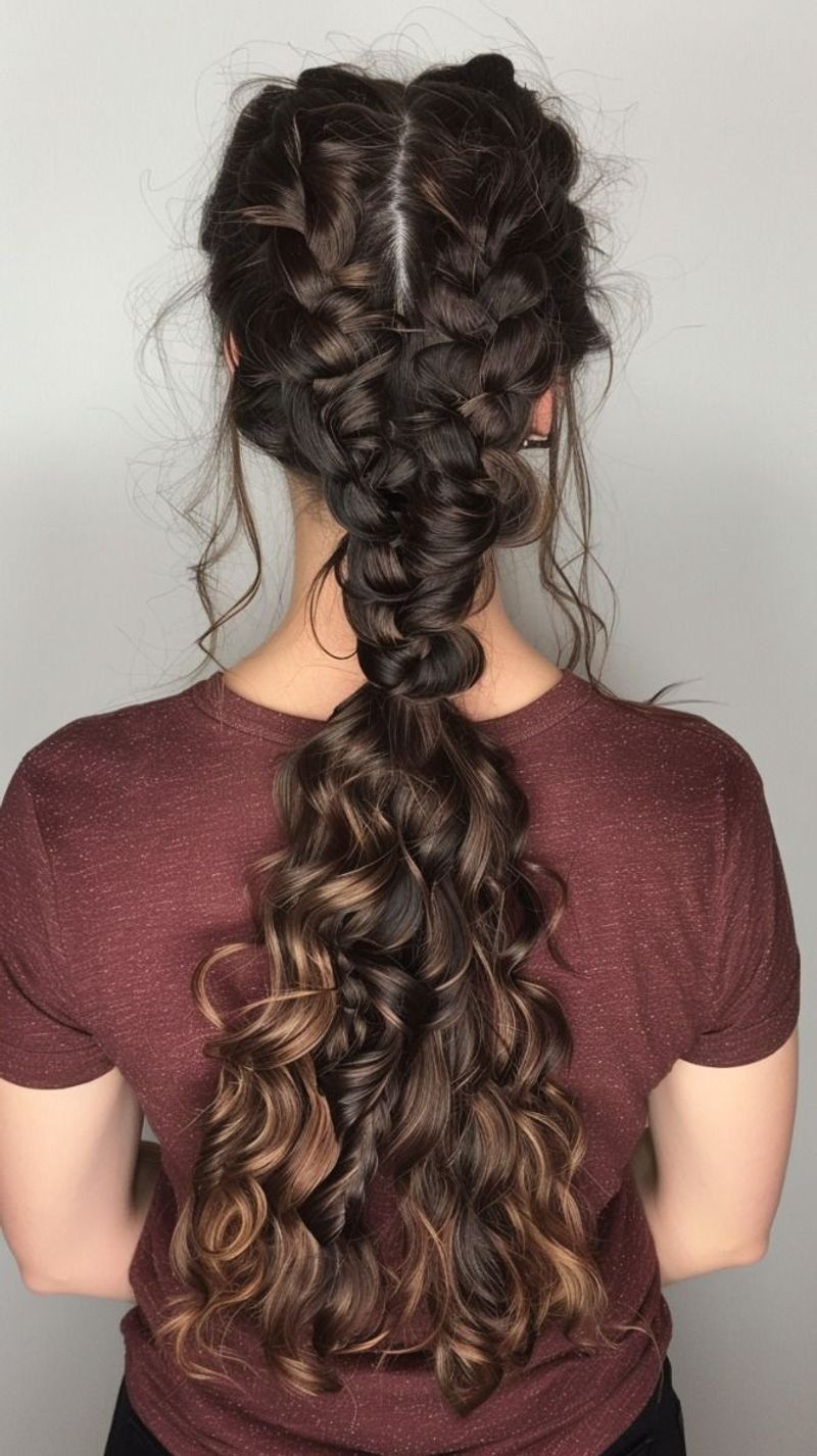 Double Braids with Beachy Waves