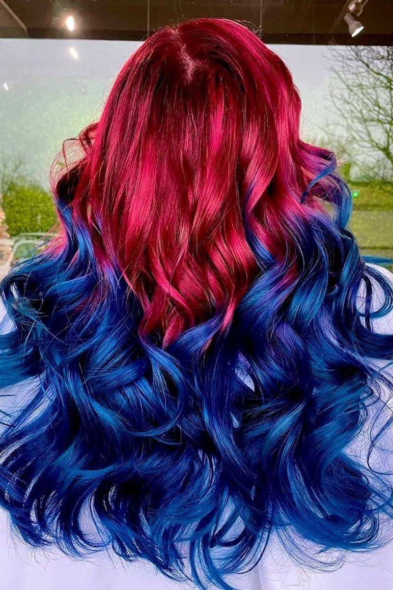 Fiery Red and Cool Blue