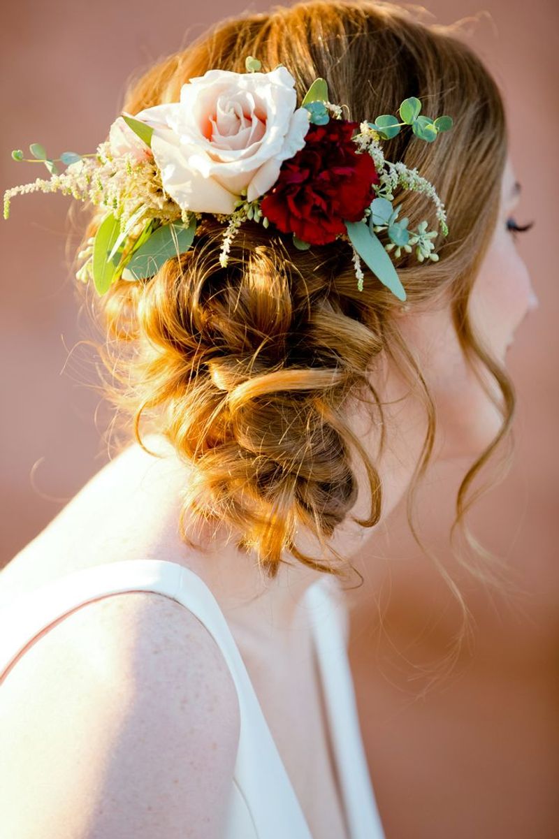 Floral Embellished Bun