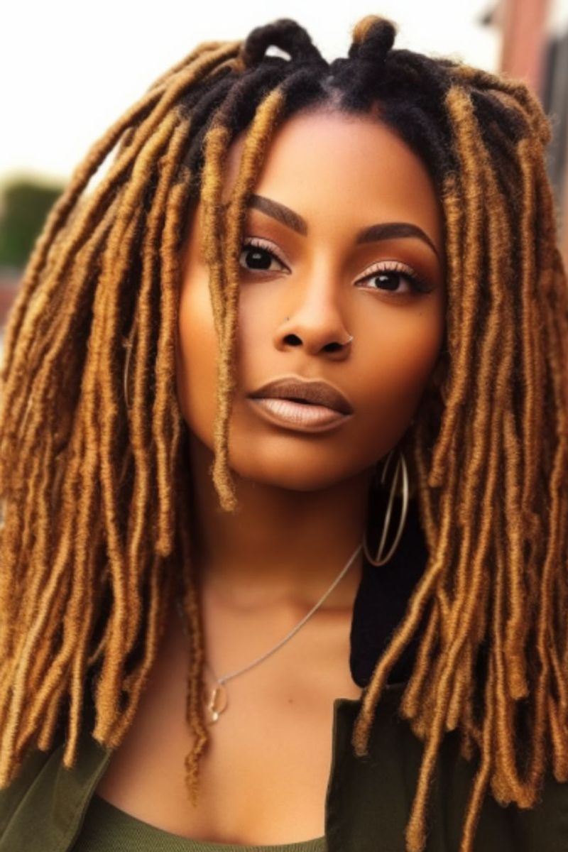 Golden Goddess Locs