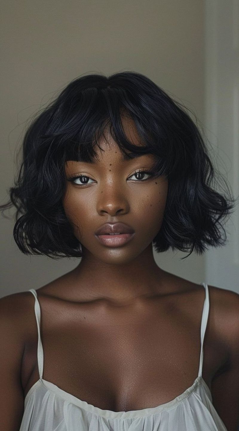 Layered Bob with Bangs