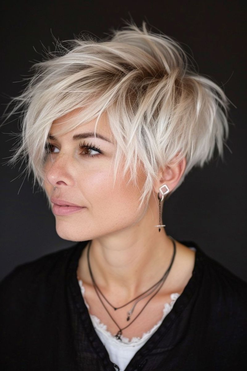 Layered Pixie with Bangs