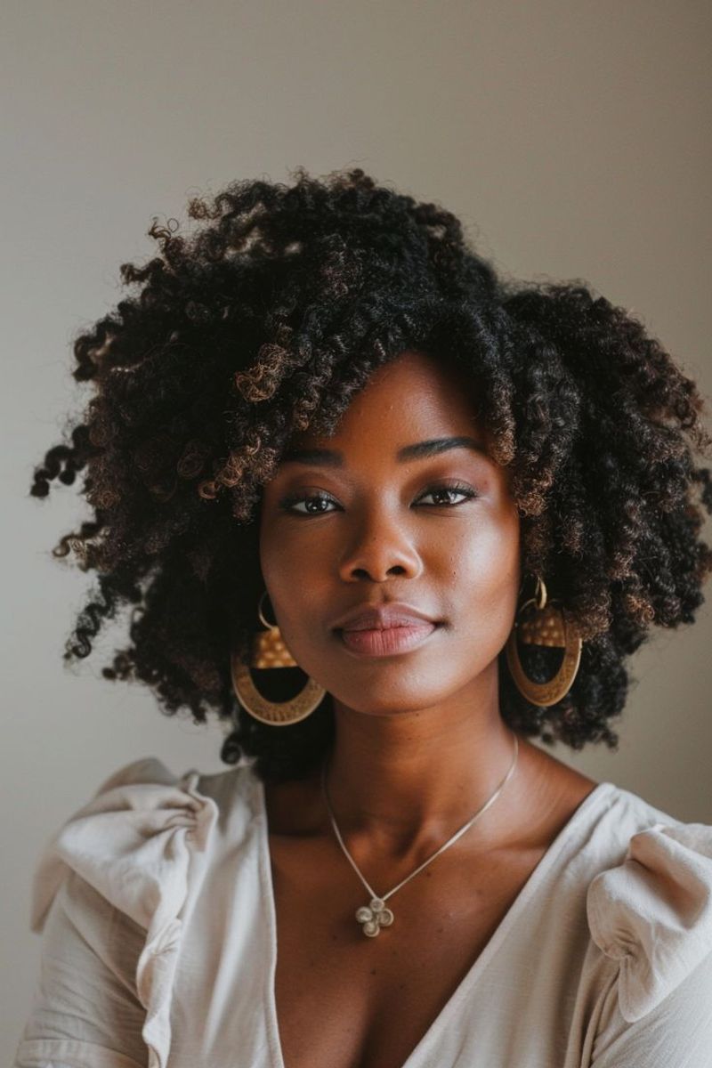 Medium-Length Curly Fro