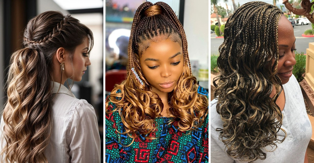 Mesmerizing Braids With Curls In The Back That Redefine Style in 2025