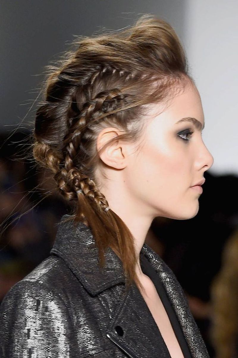 Messy Mohawk Braid