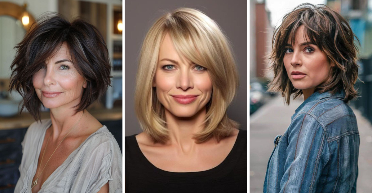 Modern and Chic Bangs Hairstyles Women Over 50 Will Love