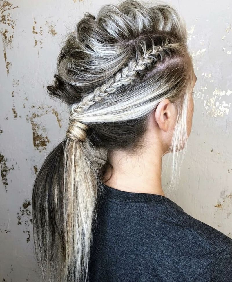 Ponytail Mohawk Braid