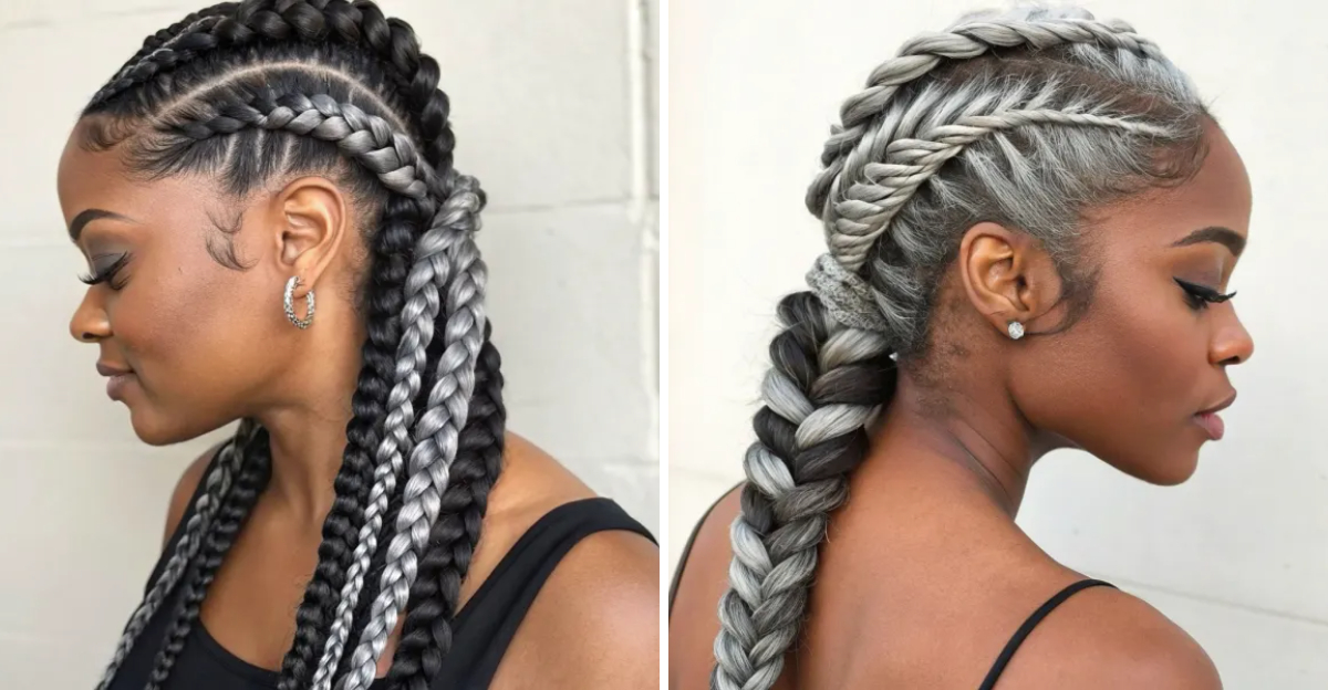 12 Salt and Pepper Braids for Black Women That Blend Modern and Classic Vibes