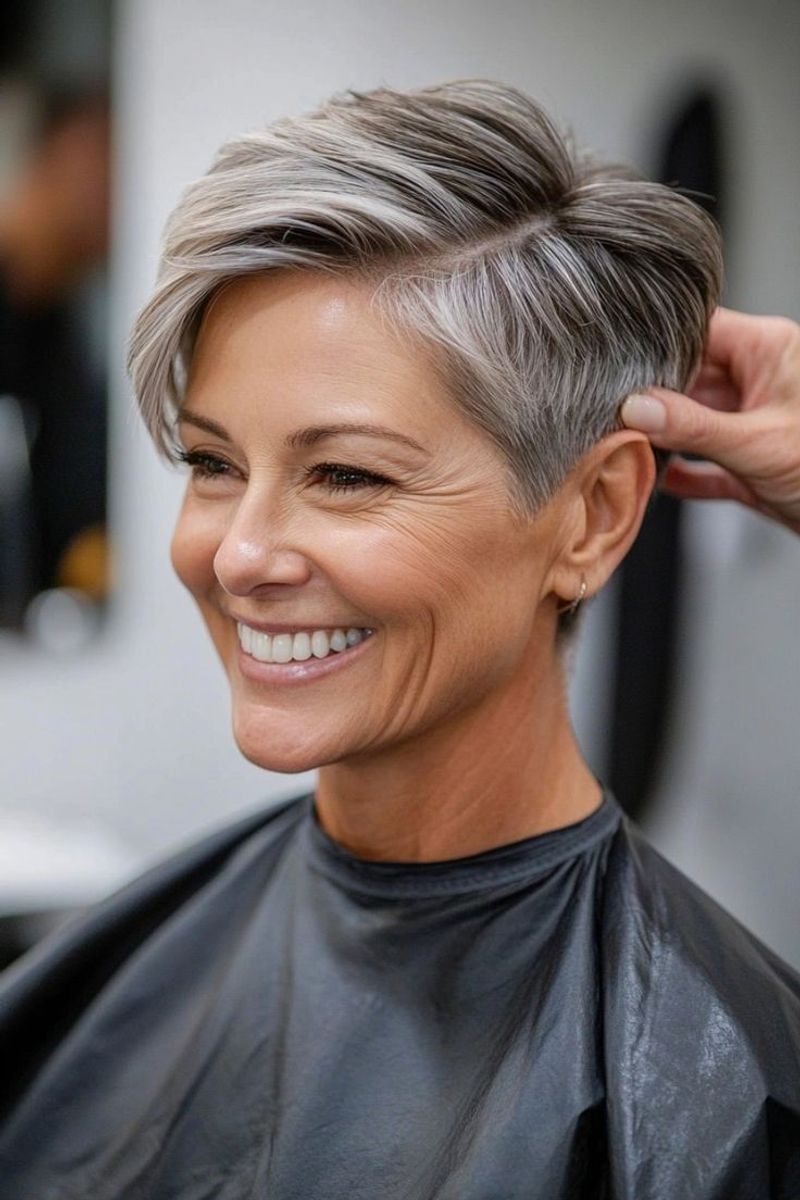 Sleek Silver Pixie