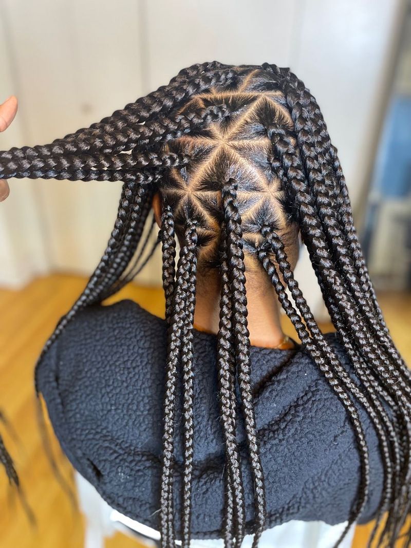 Triangle Part Box Braids