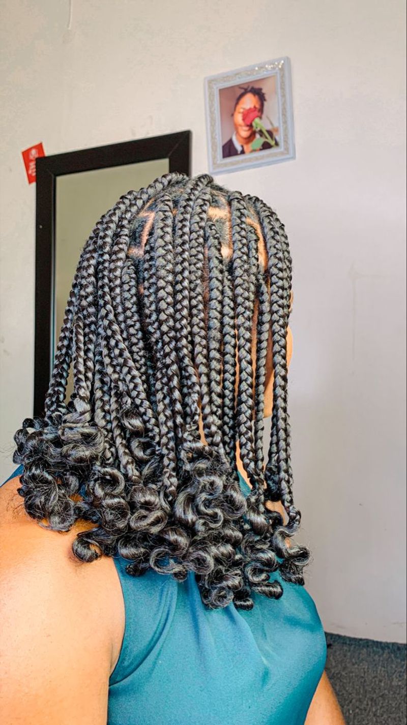 Twist Braids with Curly Tips