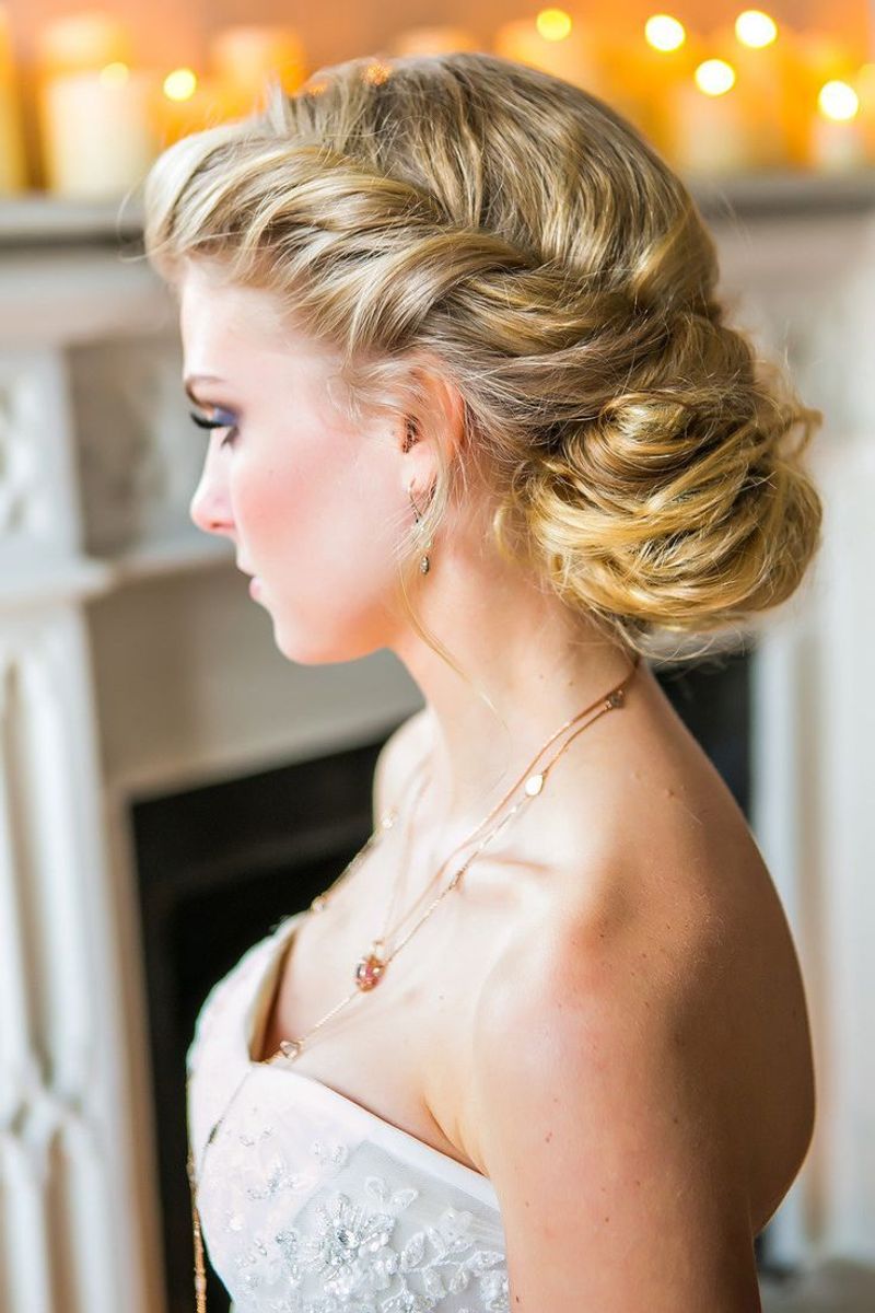 Twisted Updo with Curls