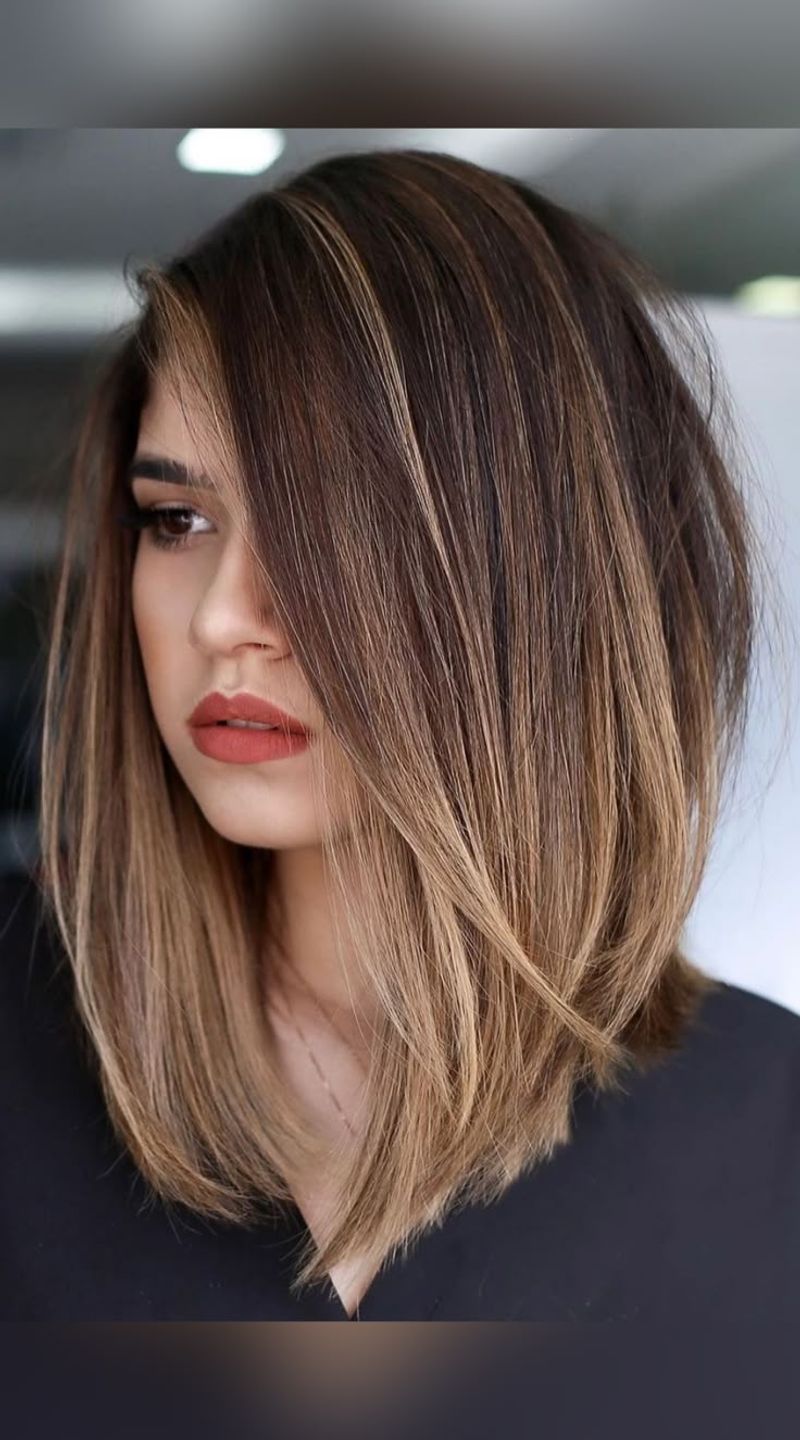 Asymmetrical Long French Bob