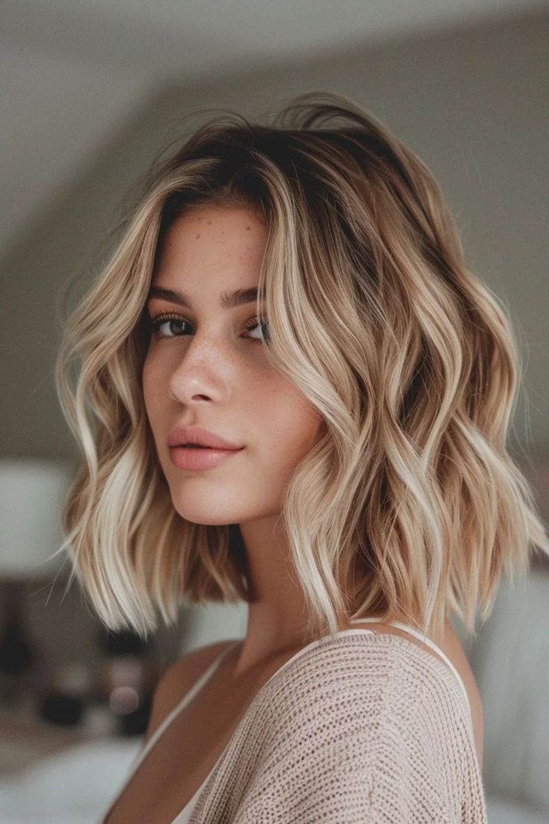 Beige Blonde Highlights