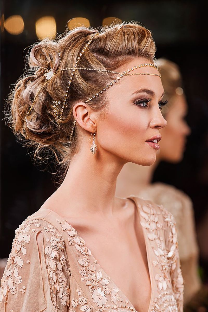 Glamorous Updo with Accessories