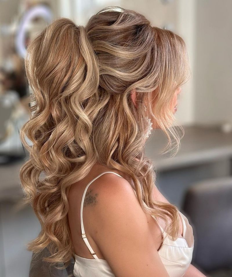 Half-Up, Half-Down with Curls