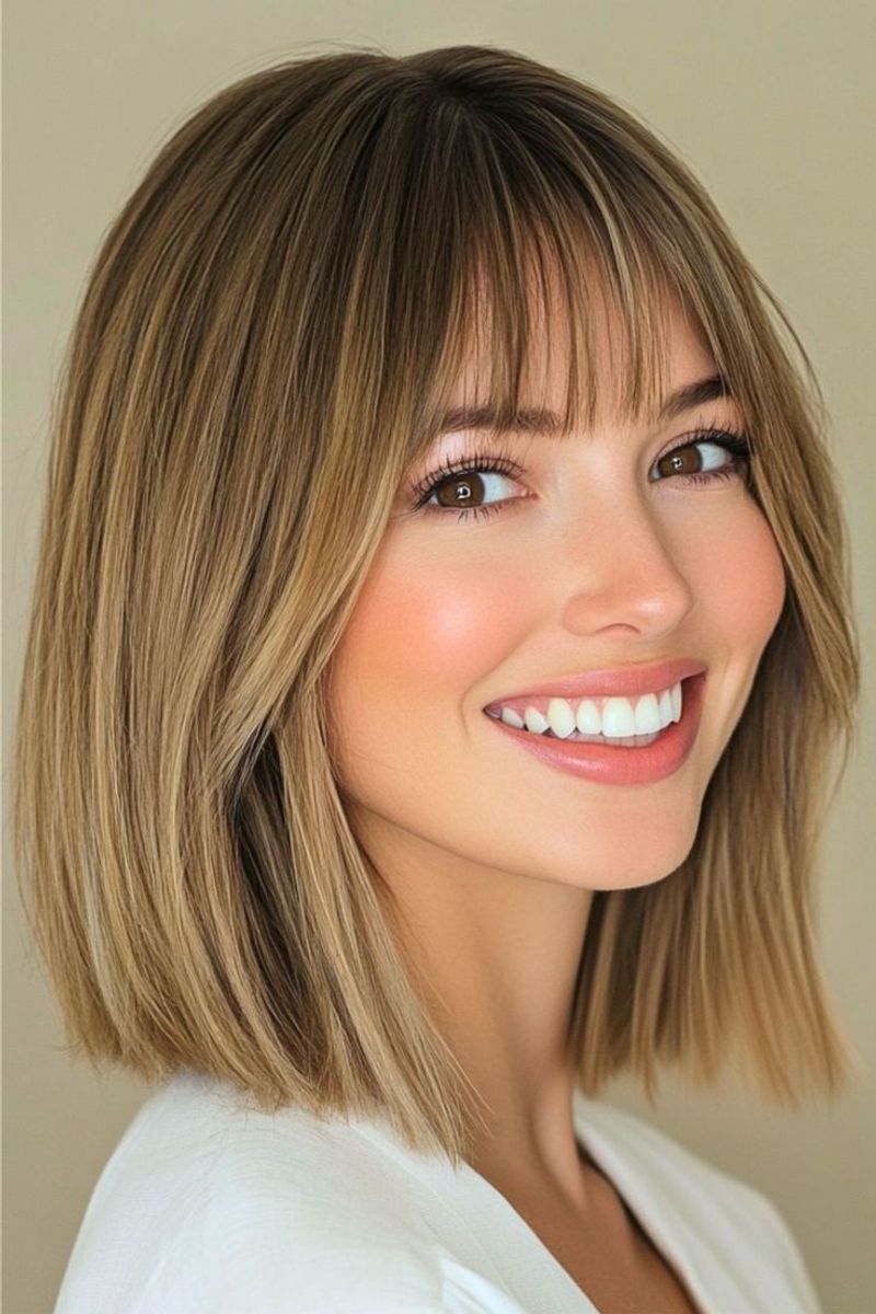 Sleek Long French Bob