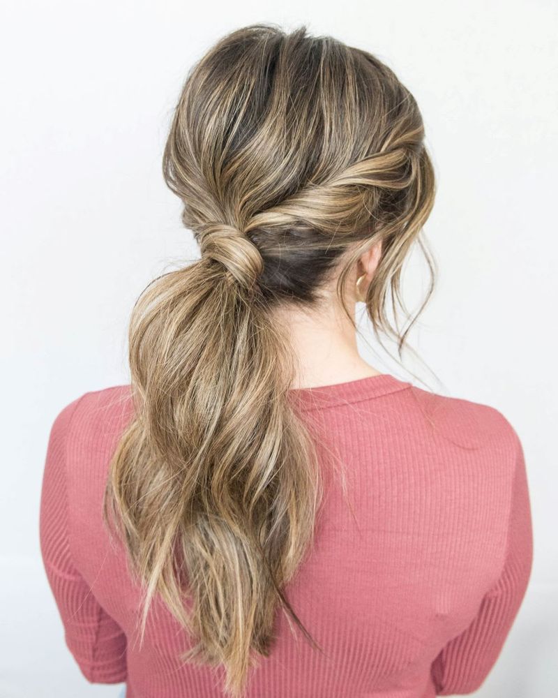 Twisted Low Ponytail