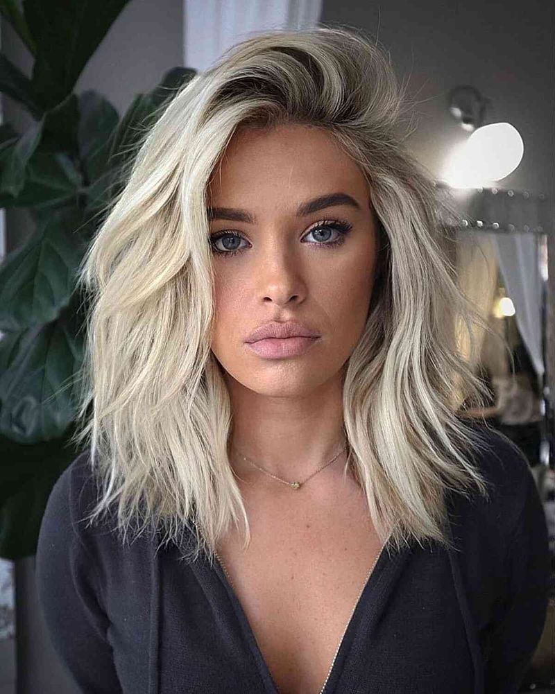 Choppy Shoulder-Length Cut