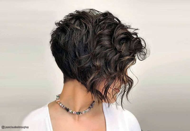 Curly Wedge Cut