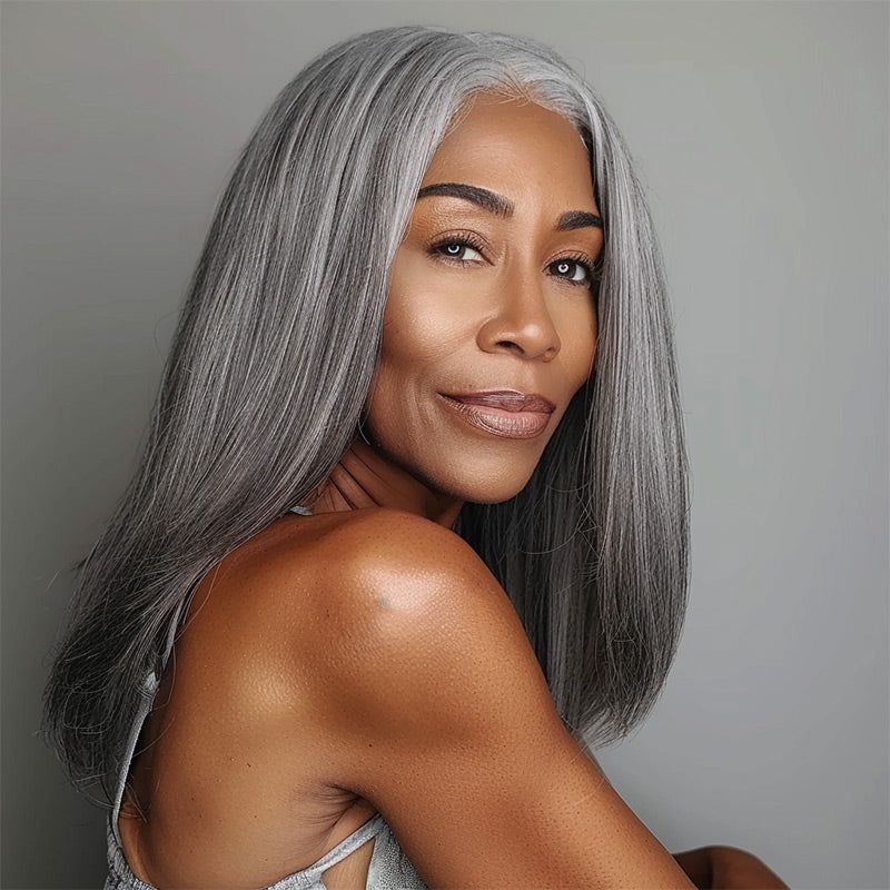 4. Long Bone-Straight Hair