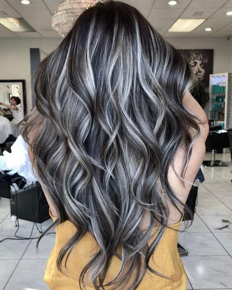 Ash Brown Waves with Silver Accents