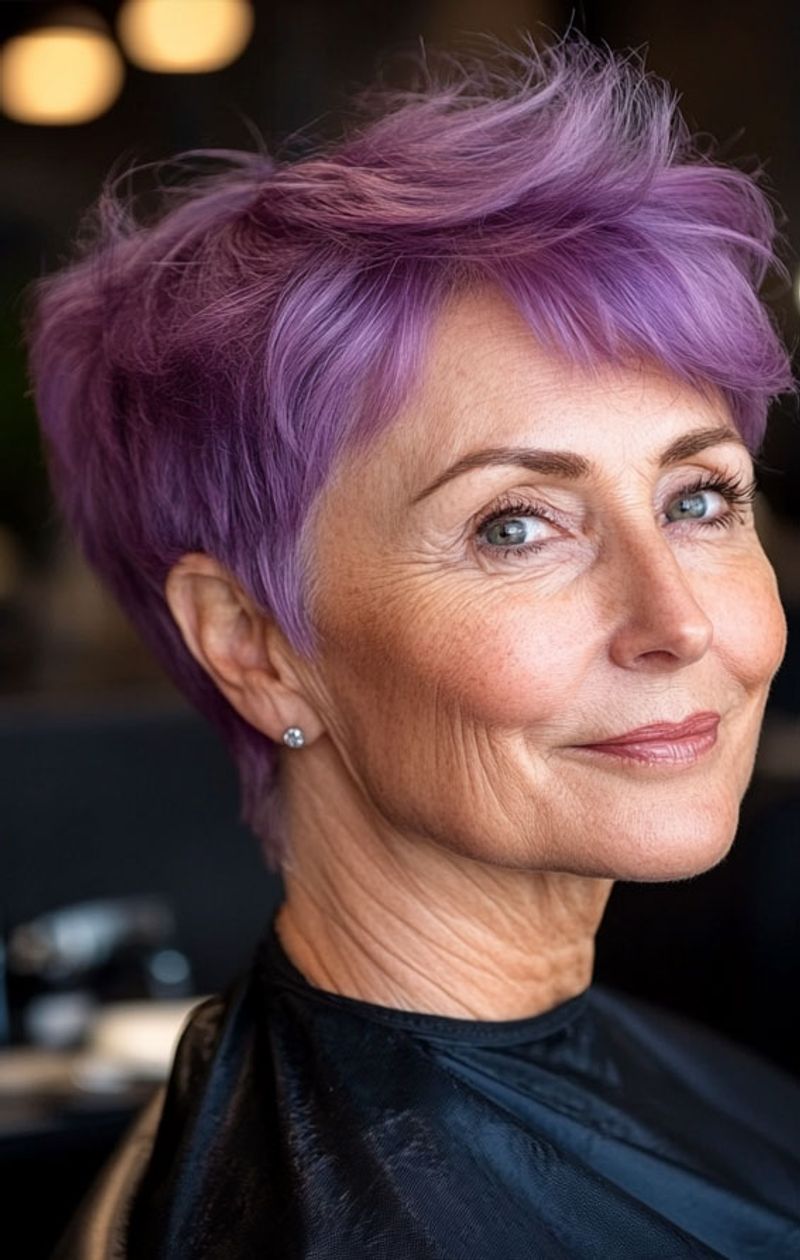 Bold Lavender Pixie