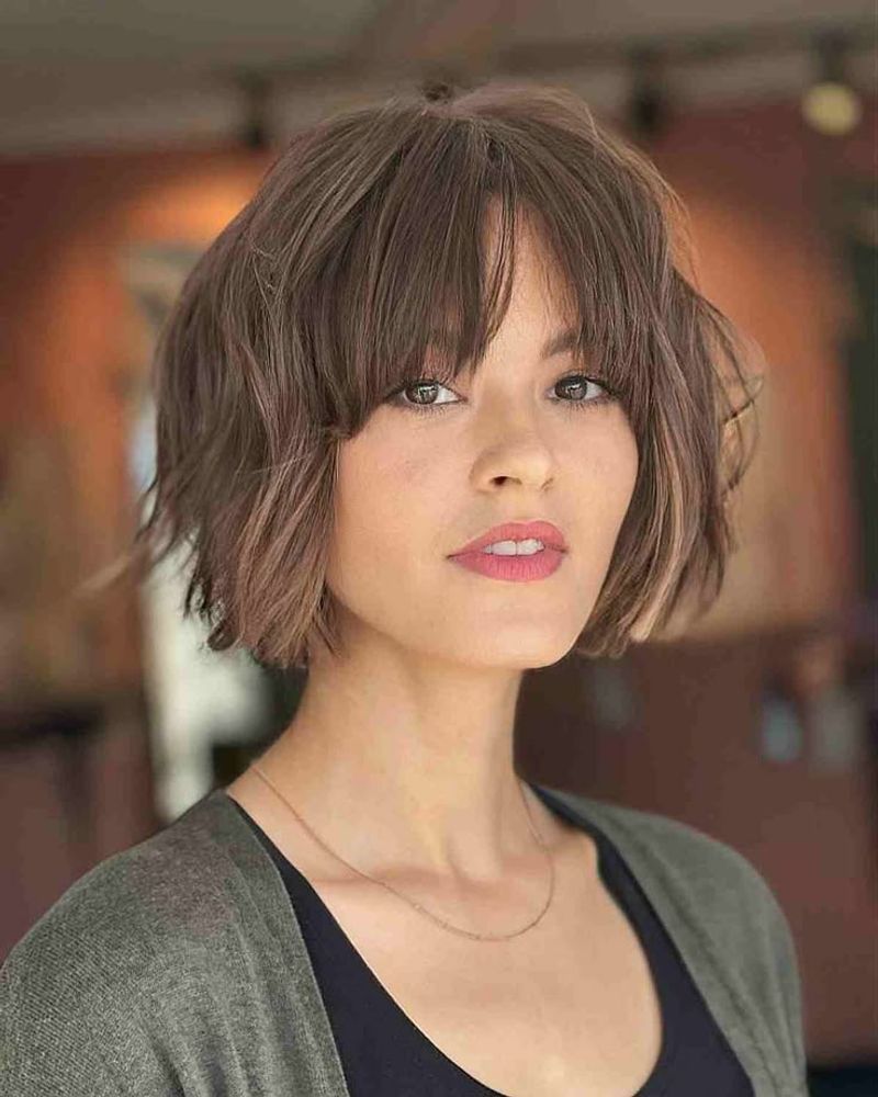 Chin-Length Bob with Bangs
