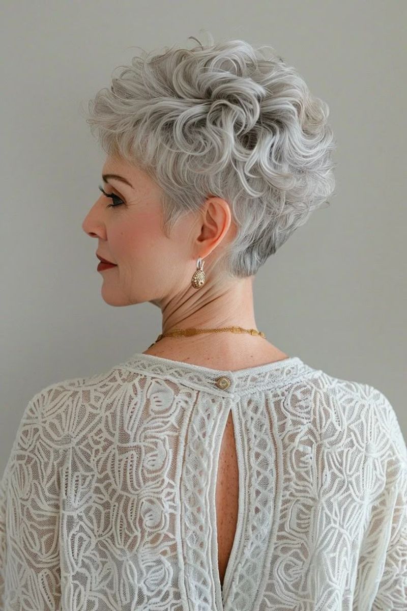 Curly Choppy Pixie