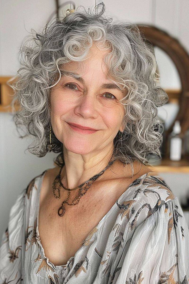 Curly Shag Haircut