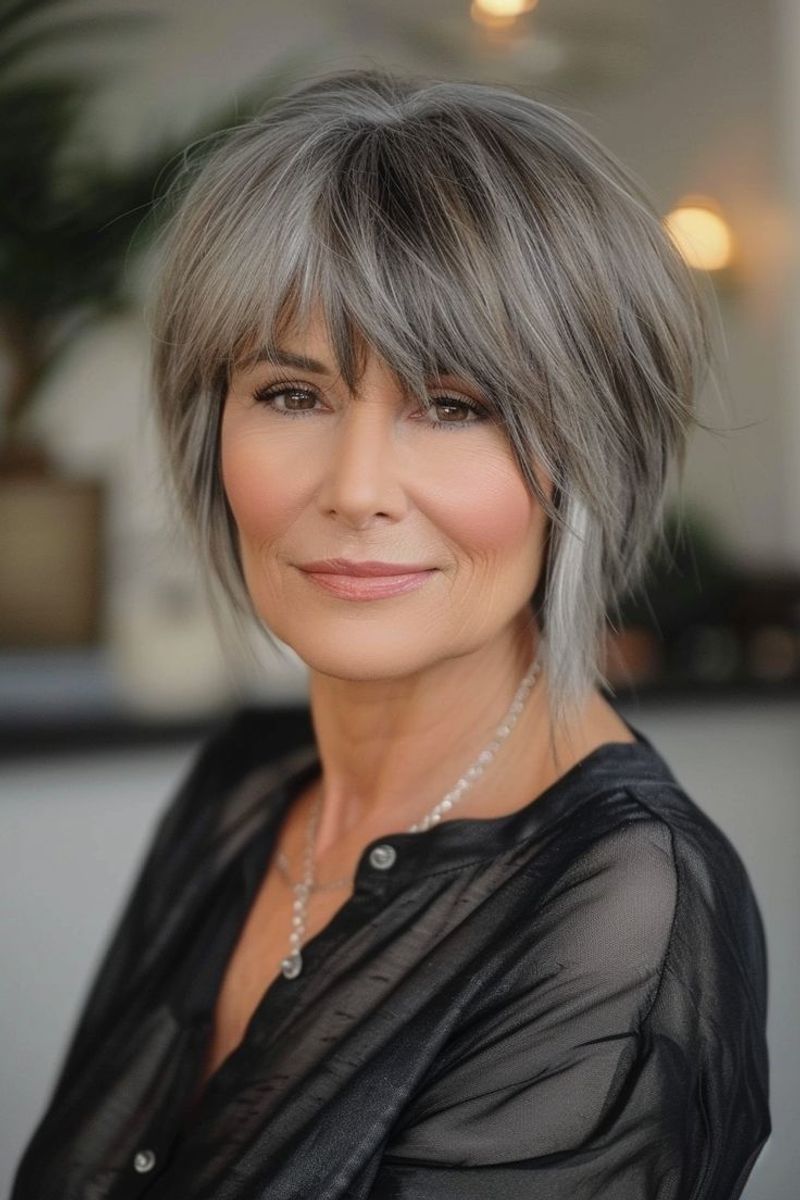Elegant Bob with Bangs