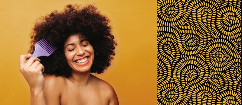 Gentle Detangling with a Wide-Tooth Comb