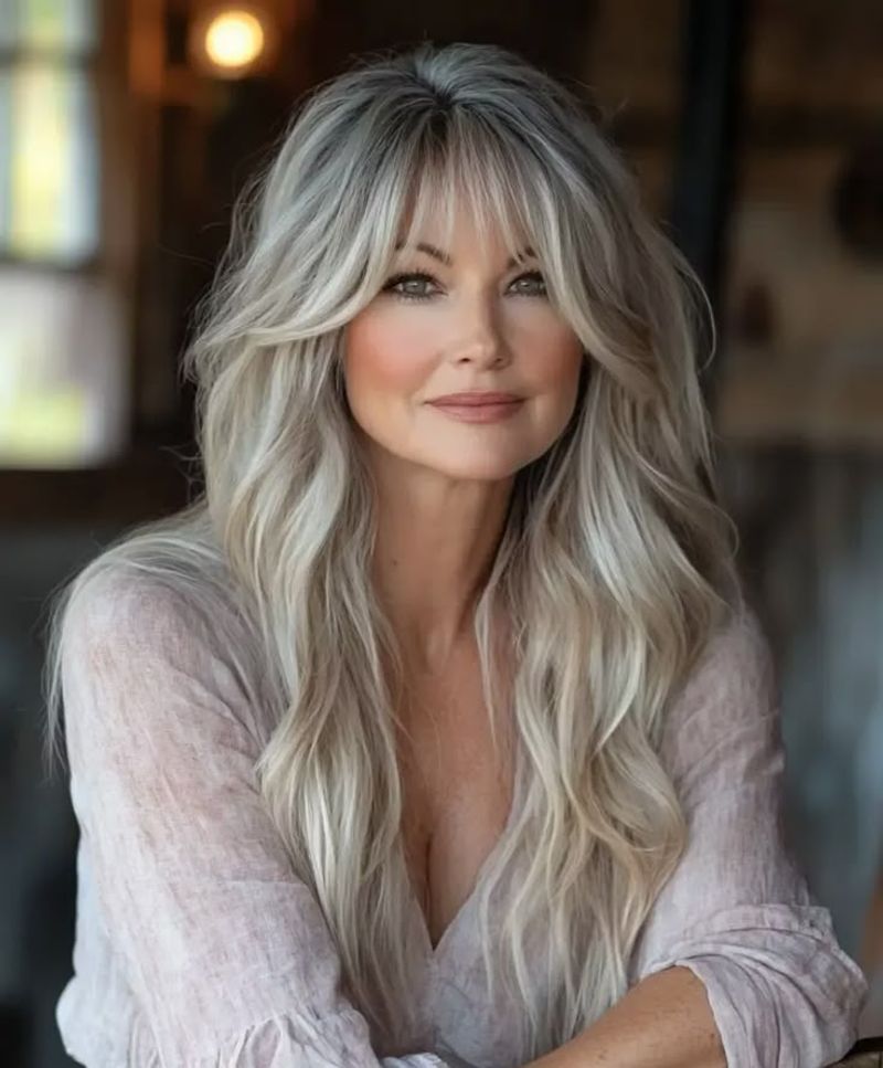 Long Layers with Bangs
