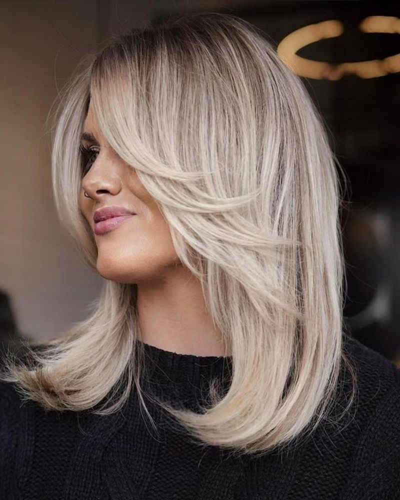 Long Layers with Feathered Bangs