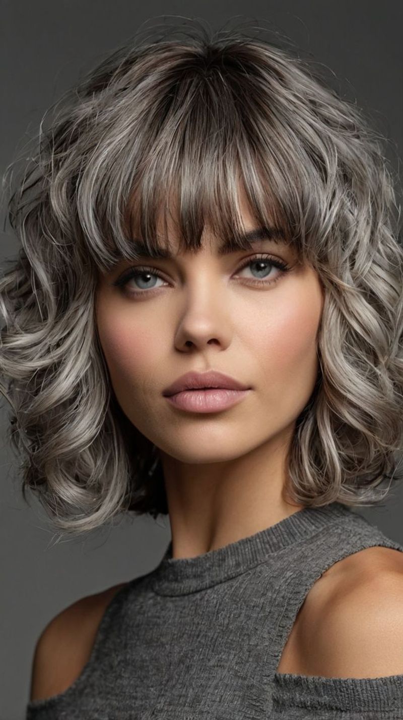 Romantic Curls with Wispy Bangs