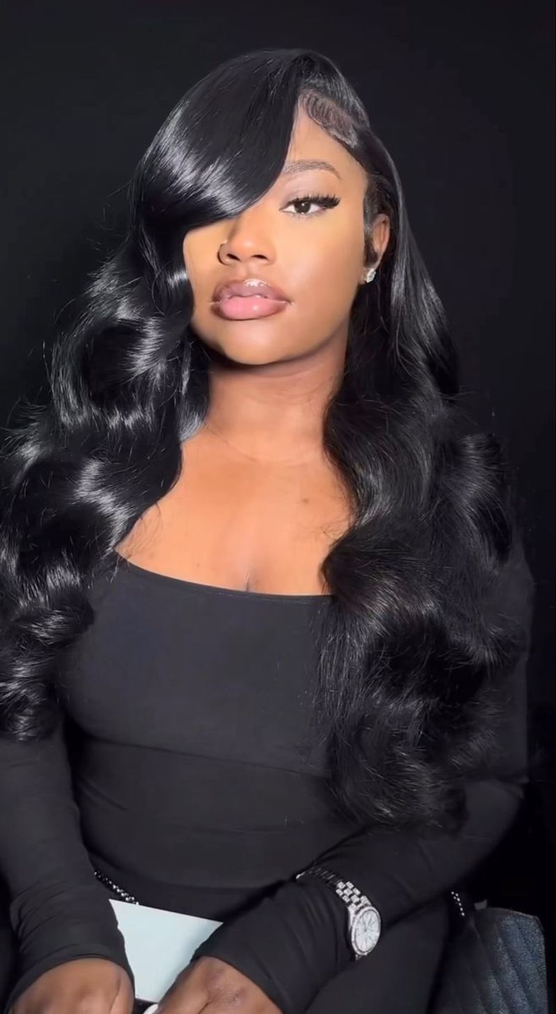 Side Part Curls