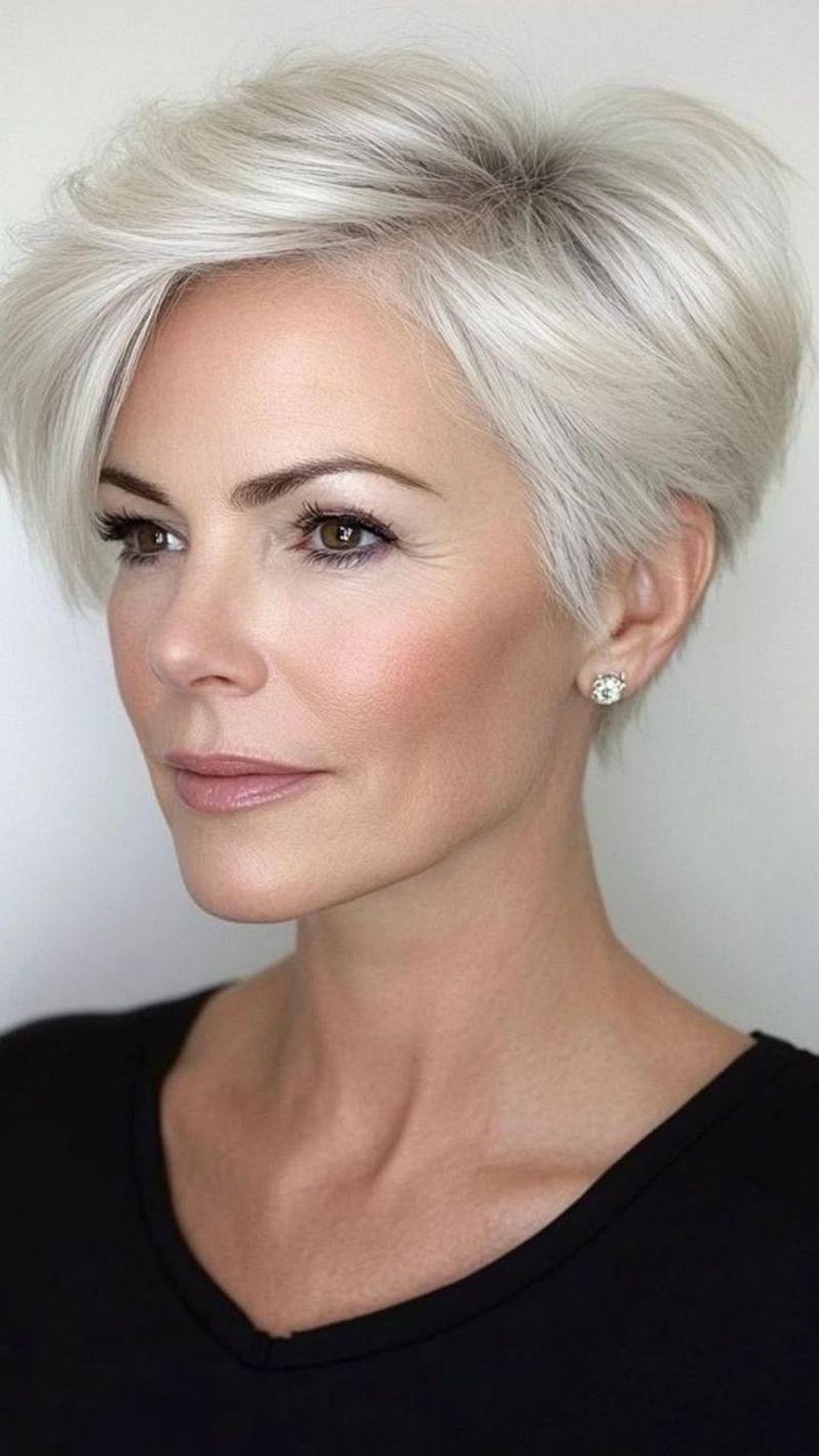 Sleek Side-Parted Pixie