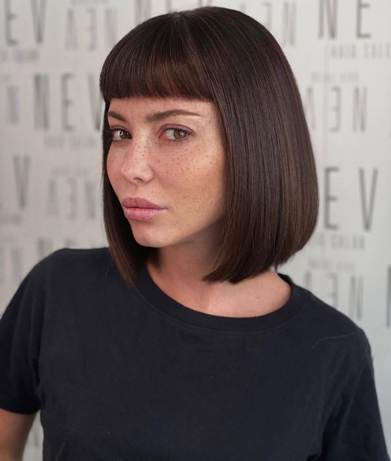Straight Hair with Micro Bangs