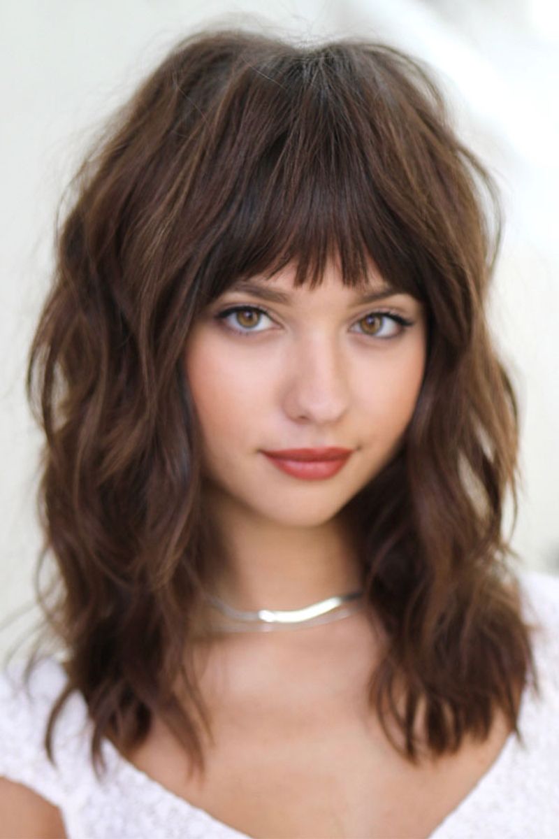 Tousled Waves with Baby Bangs