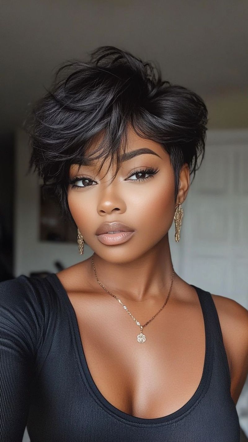 Voluminous Pixie Cut