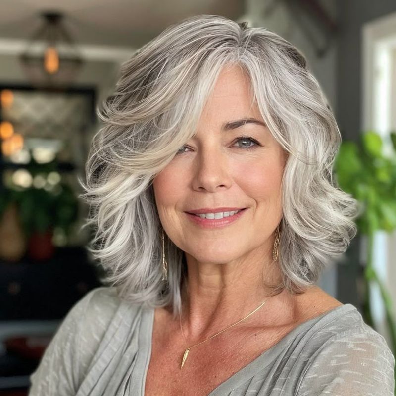 Wispy Layers with Side Part