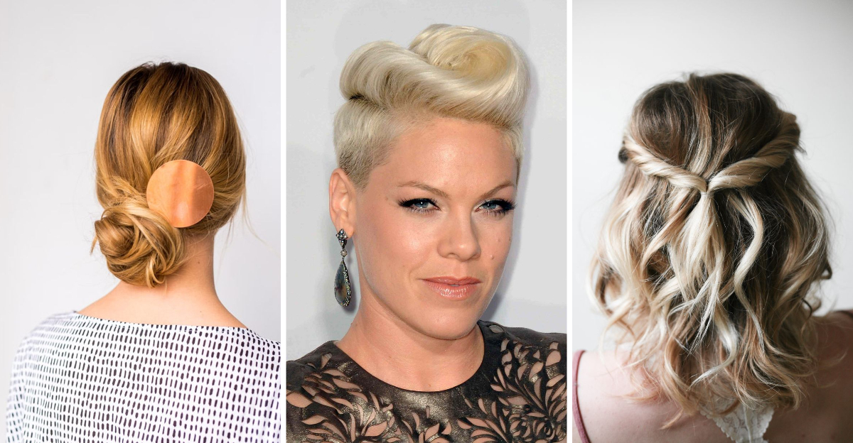 16 Effortless Updo Ideas for Short Hair