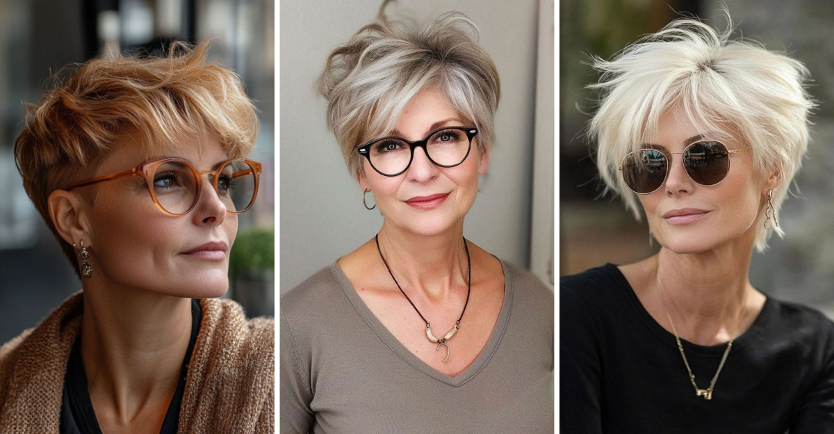 16 Petite Shaggy Pixie Bob for Women with Glasses